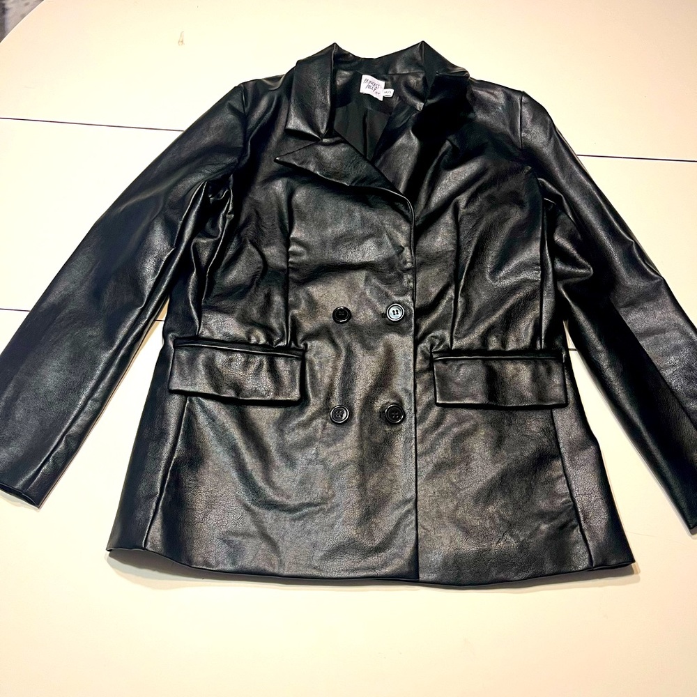 Princess Polly M/L faux leather black jacket